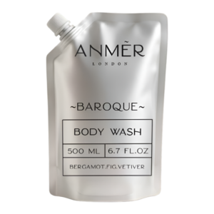 LONDON Baroque Luxury Body Wash Shower Gel for Men & Women | Moisturizing with Natural Oils | Gentle on Sensitive Skin | 500 ml Refill Pack
